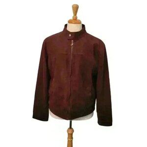 GA Milano Italy Streetwear Finance Bro Preppy Retro Faux Suede Mens Jacket Coat